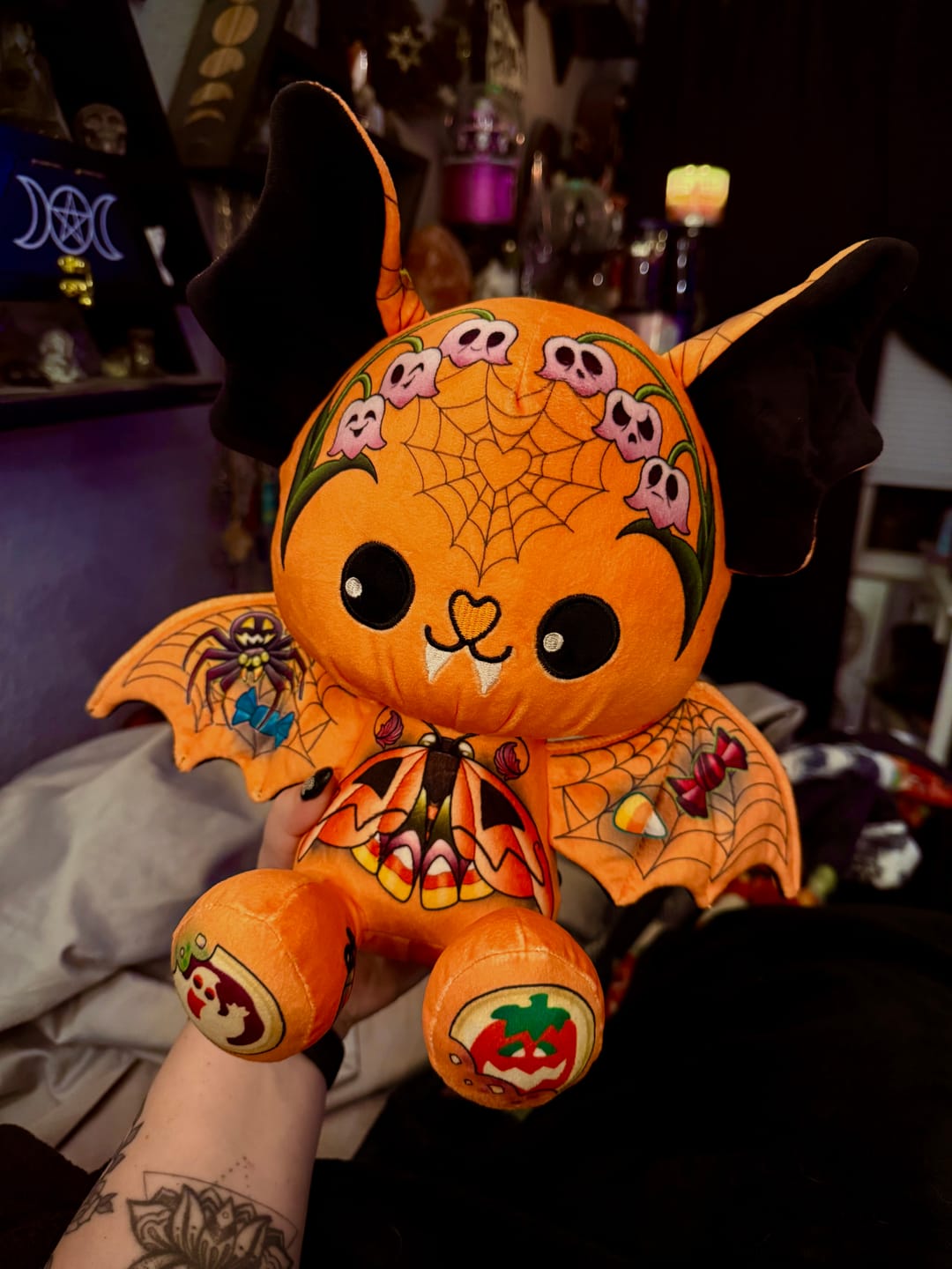 Customer photo review of Pumpkin the Bat Plushie