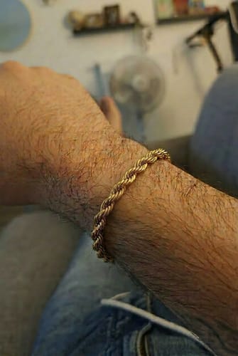 Customer photo review of Rope Bracelet 5MM (Gold)
