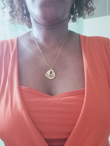 Customer photo review of Necklace With Personalized Hearts