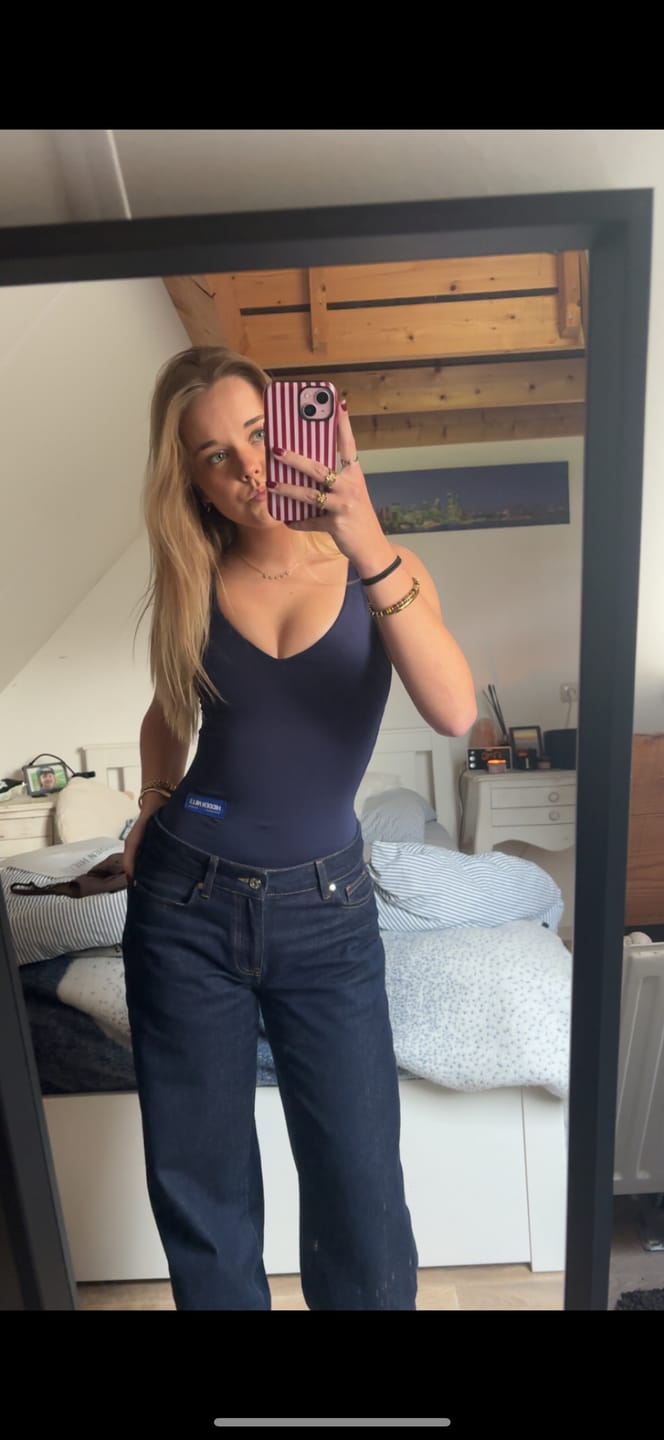 Customer photo review of LABEL BODYSUIT NAVY