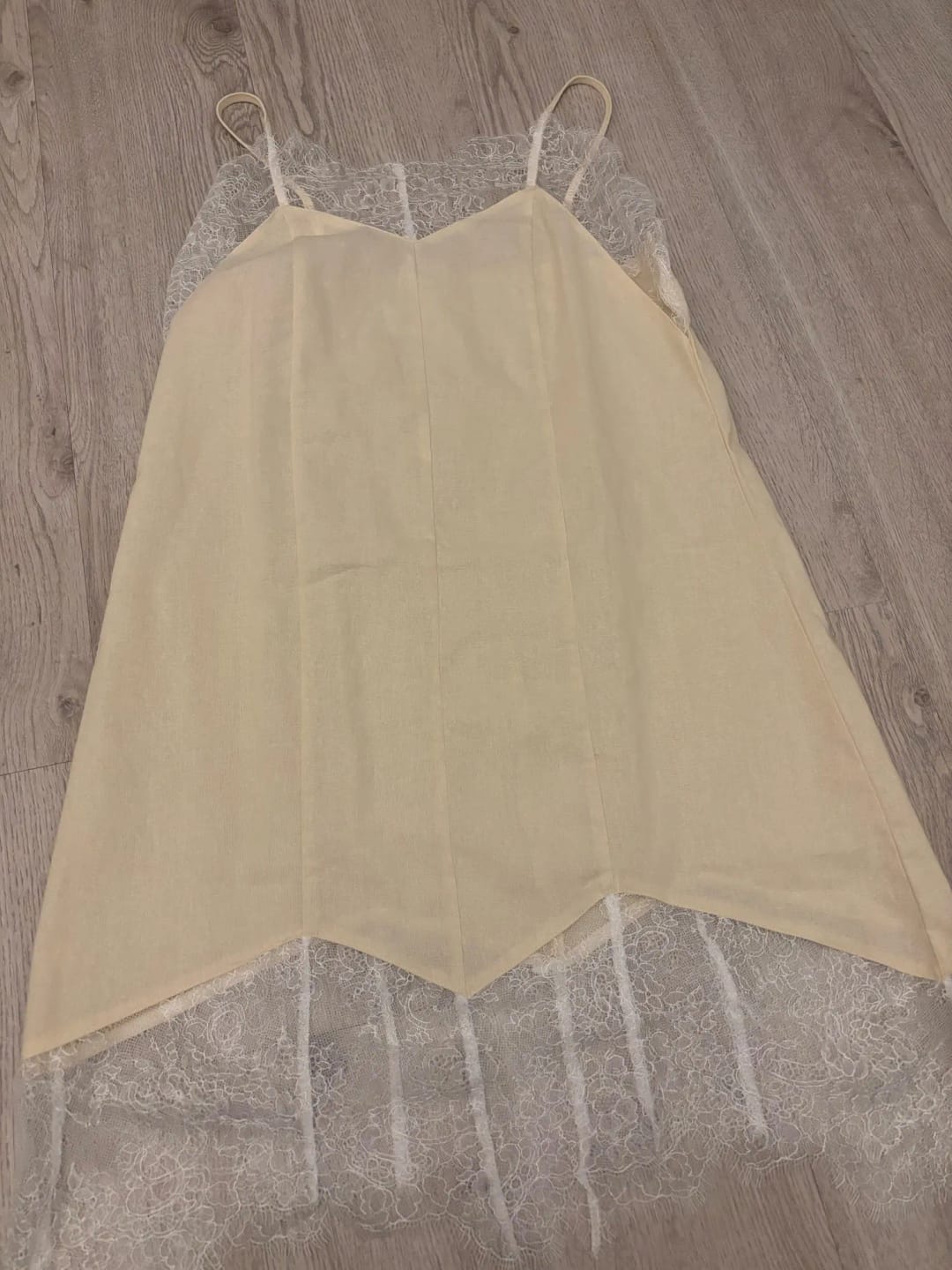 Customer photo review of Linda Lace Spaghetti Strap Mini Dress