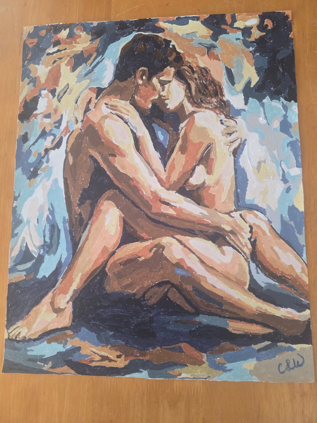 Customer photo review of Sensual Lovers | Paint by Number