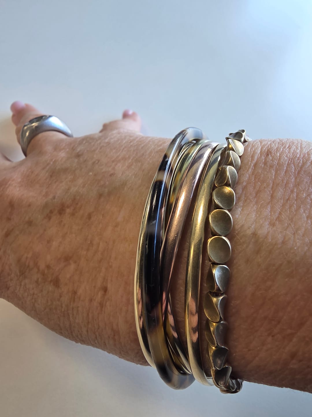 Customer photo review of Buddha Stones Tibetan Copper Beads Healing Luck Bracelet