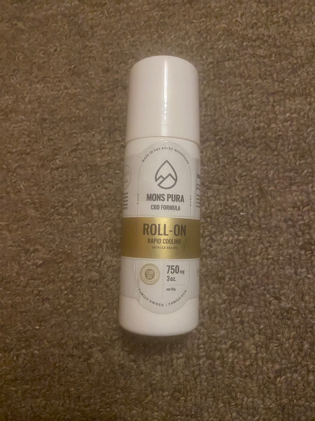Customer photo review of Rapid Cooling Muscle Relief Roll On 750mg CBD