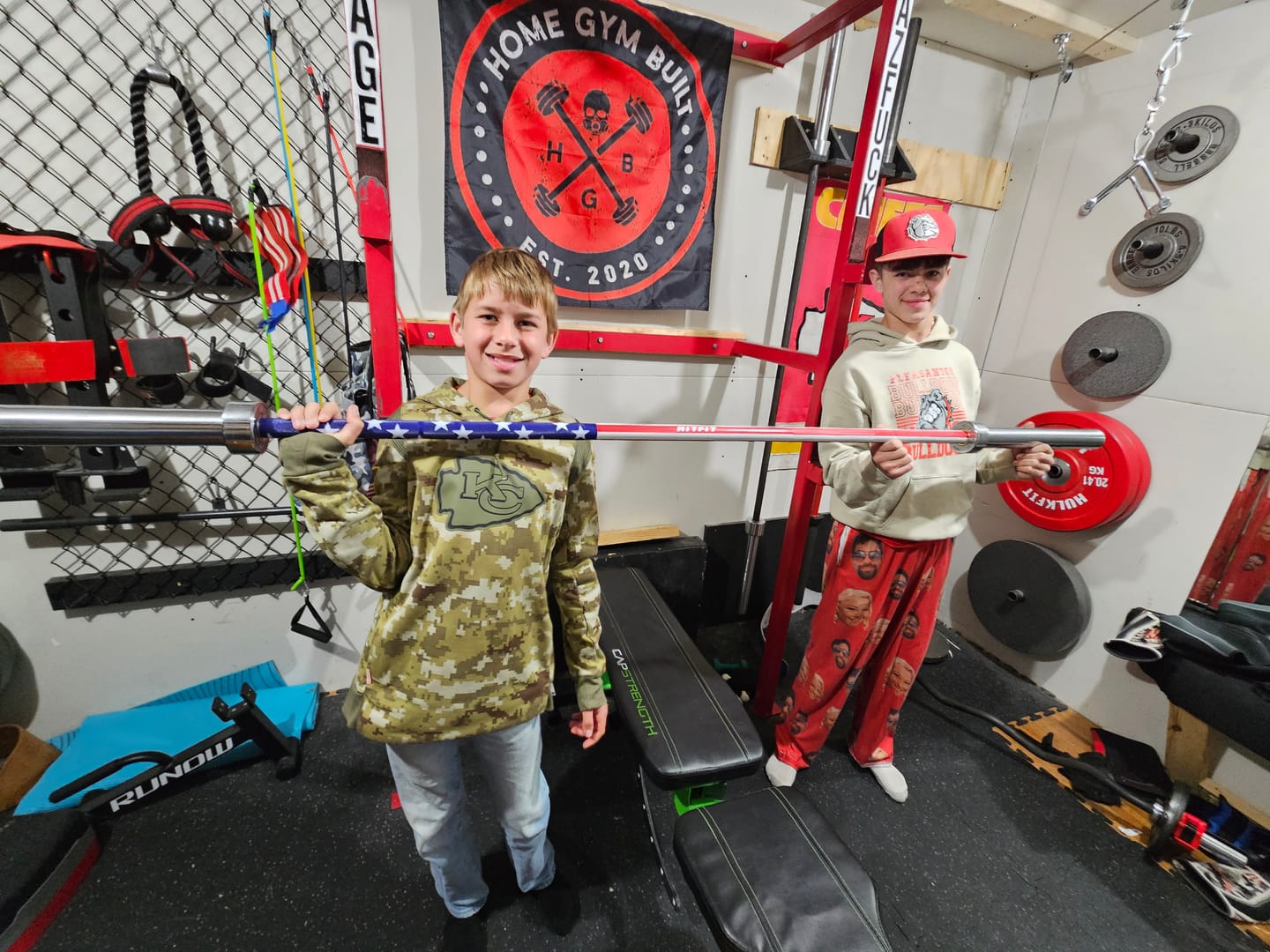 Customer photo review of RitFit Patriotic Star Olympic Bar 20KG
