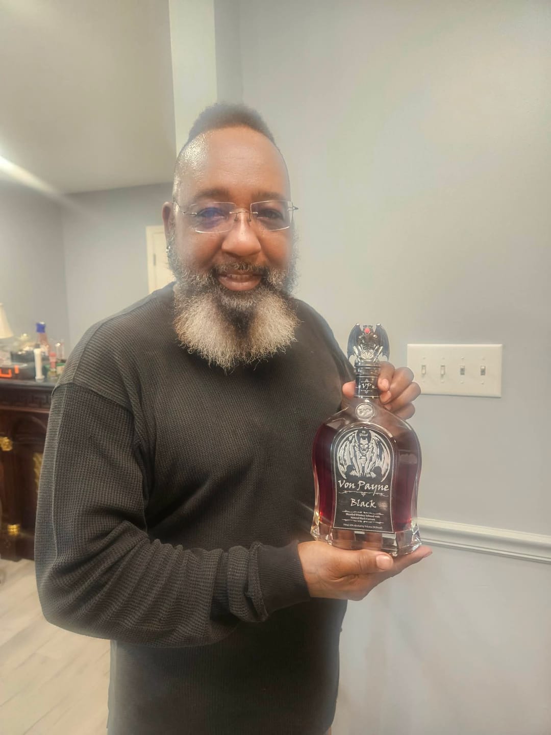 Customer photo review of Von Payne Black Blended Whiskey