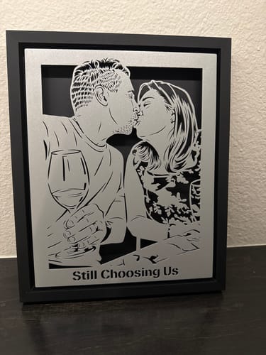 Customer photo review of Custom Metal Portrait