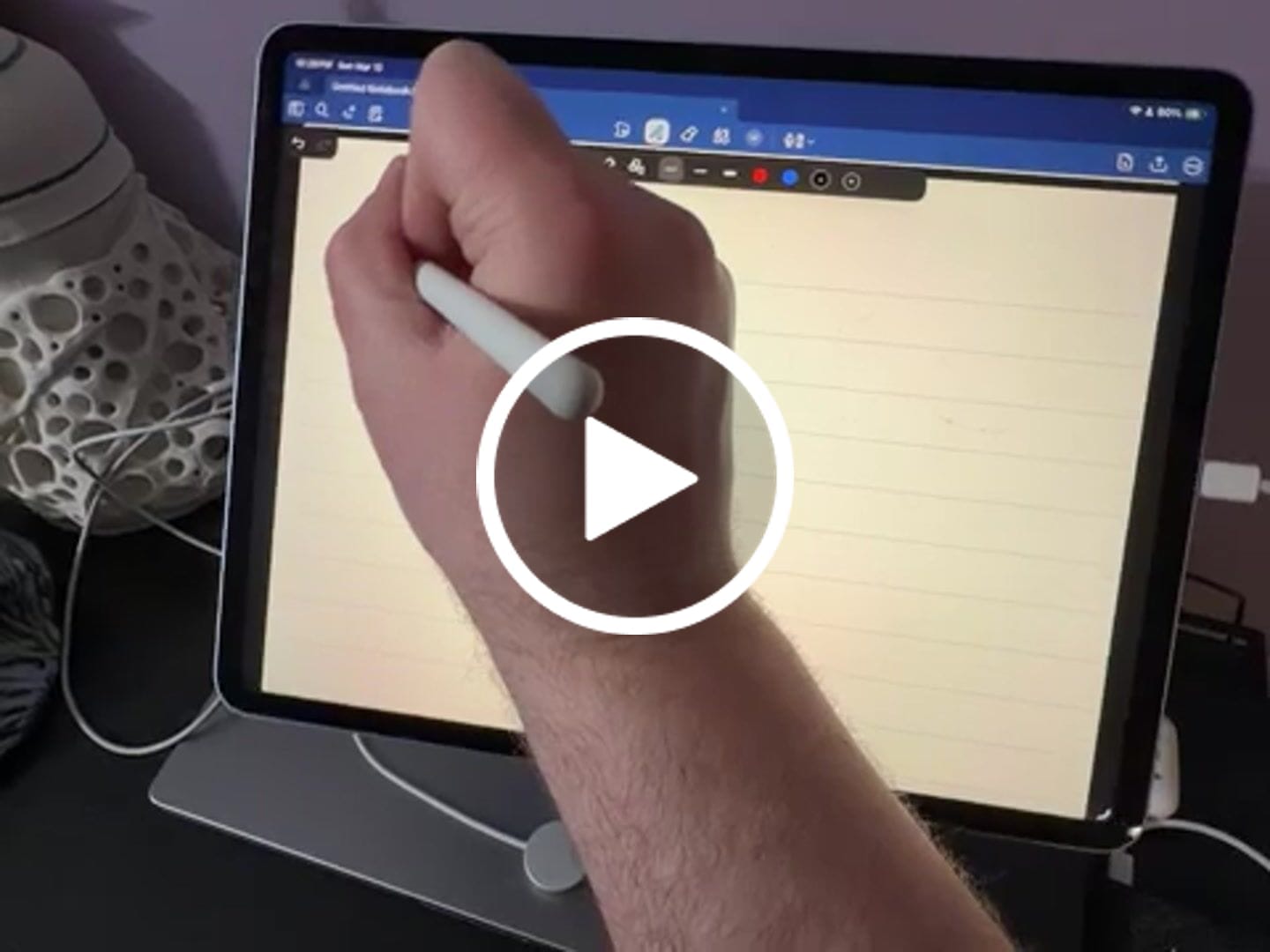 Customer video review of 360 Rotating Foldable Magnetic iPad Charging Stand