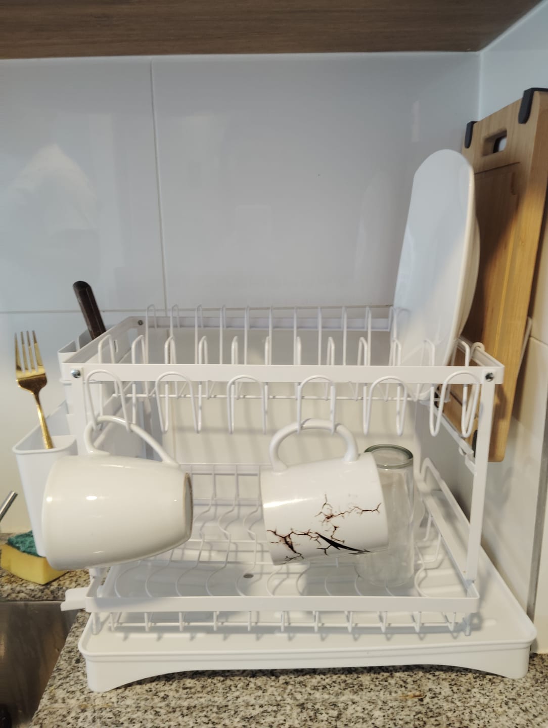 Customer photo review of Escurridor De Platos 2 Niveles Secaplatos Multifuncional