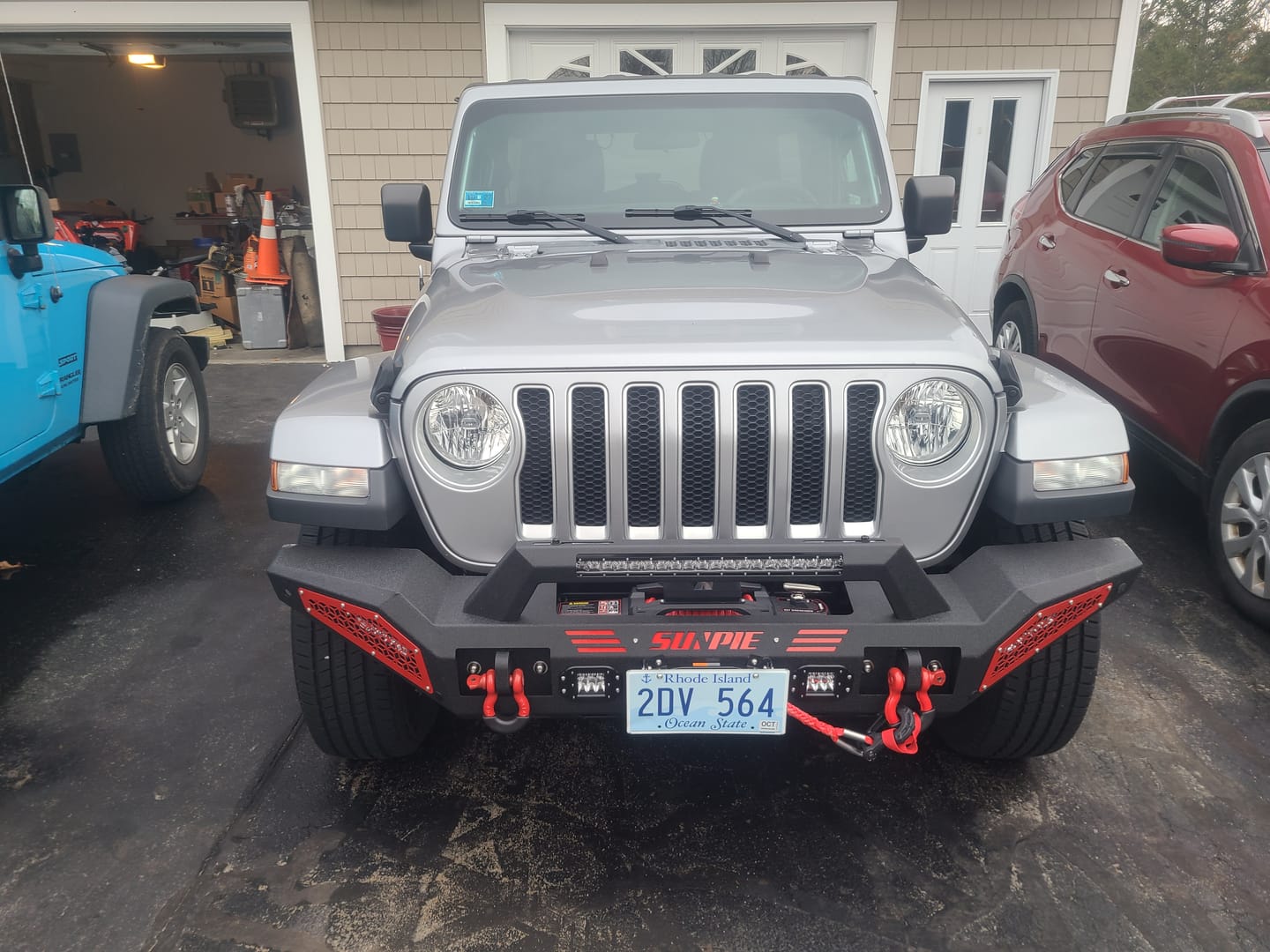 Customer photo review of X-BULL Electric Winch XPV 14500 LBS 12V Synthetic Rope SUV Jeep Truck 4WD