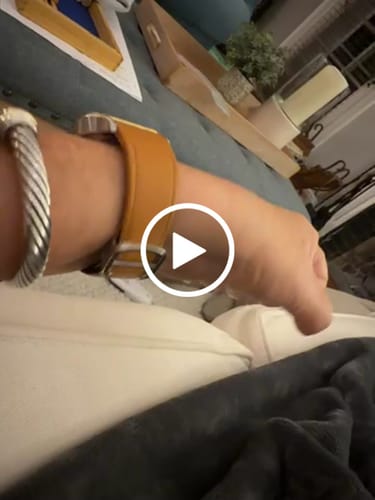 Customer video review of SANTOS 38MM GOLD STEEL AUTOMATIC LEATHER