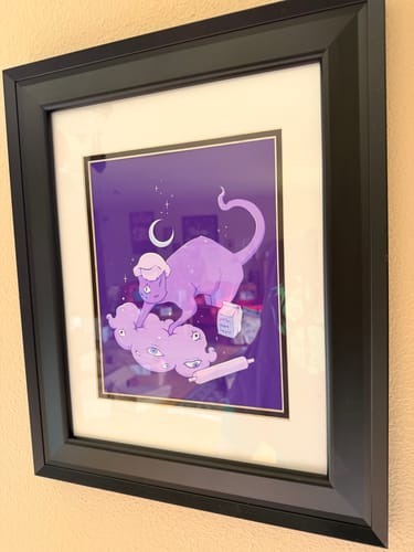 Customer photo review of Cat Making Biscuits, Matte Art Print Poster