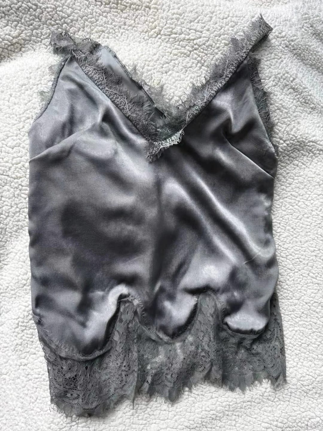 Customer photo review of Janet Lace Hem Cami Top