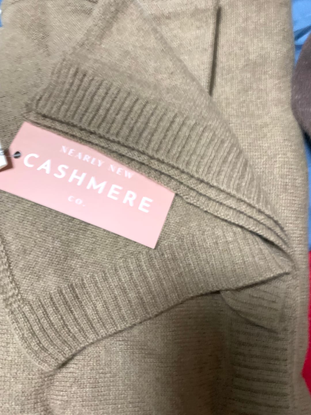 Customer photo review of Brand New Latte Recycled Cashmere Wrap
