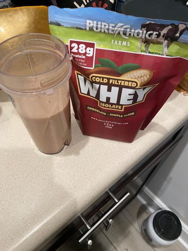 Customer photo review of Whey Protein Isolate Chocolate