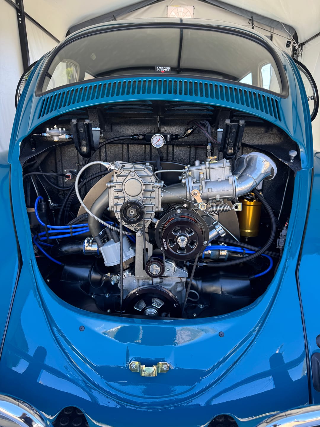 Customer photo review of Motion Raceworks Top Loader Billet Oil Catch Can Gold Anodized ( Dual 10 AN Port )