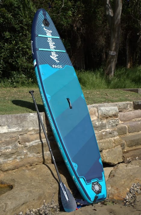 Customer photo review of Aquaplanet PACE 10'6 Inflatable Paddle Board Package - Lagoon