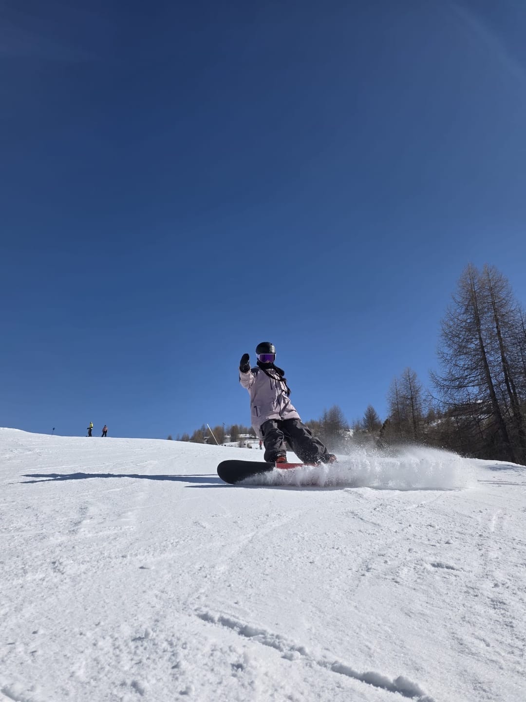 Customer photo review of Women's Coffee Baggy Wear-resistant Waterproof Snow Pants