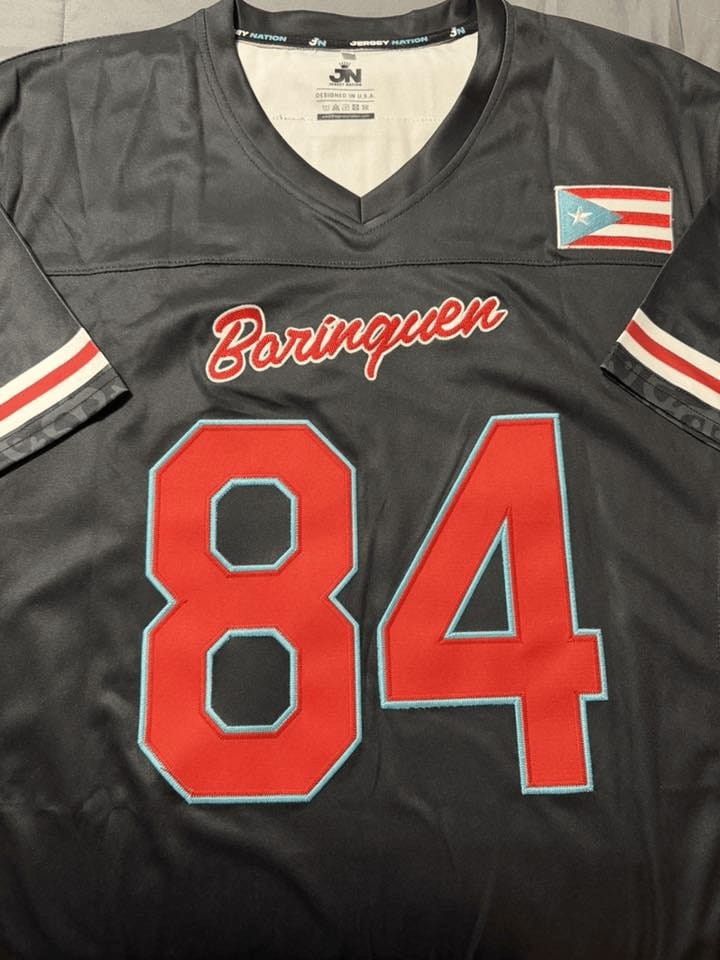 Customer photo review of Puerto Rico Heritage Custom Football Jersey