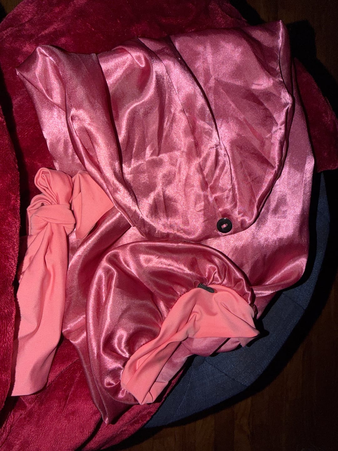 Customer photo review of Long Satin Bonnet for Braids & Curly Hair