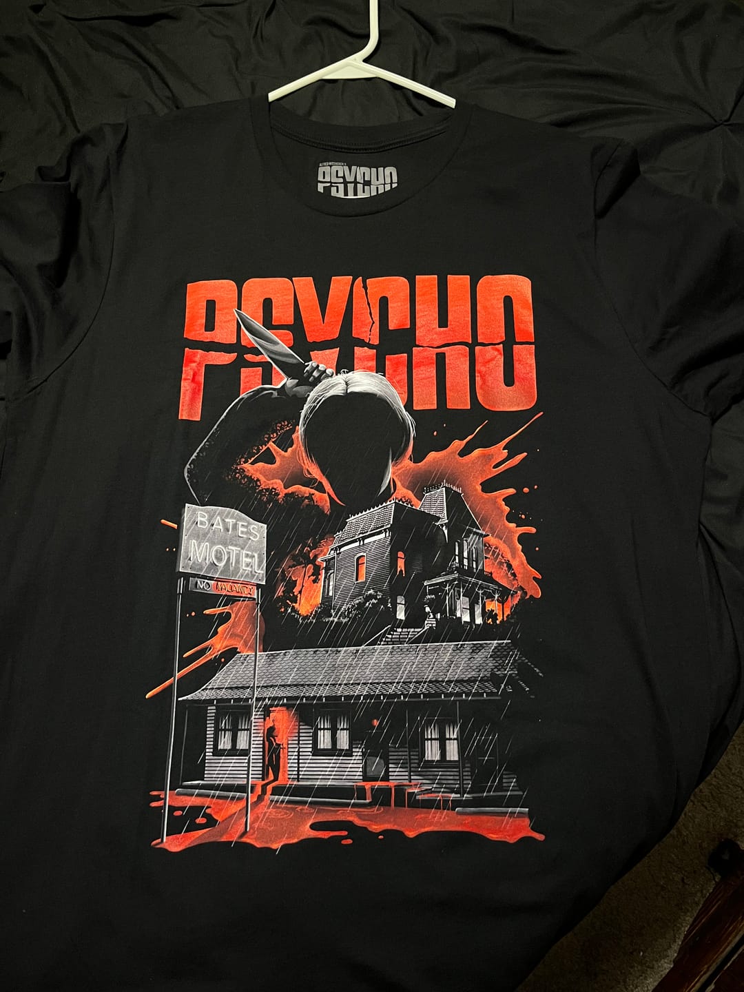 Customer photo review of Psycho We All Go A Little Mad Sometimes T-Shirt
