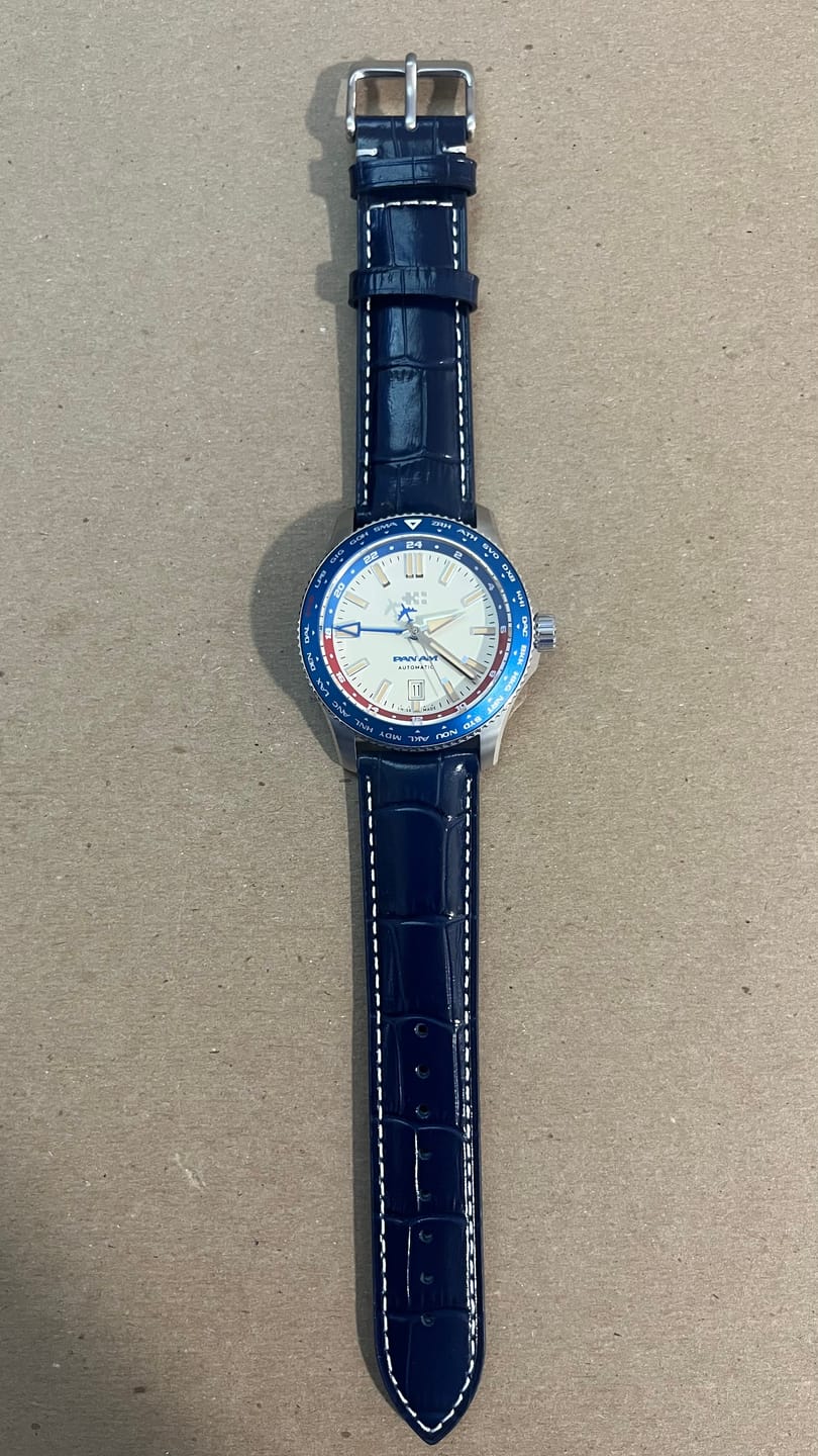 Customer photo review of Leather - Crocodile Grain - Berry Blue