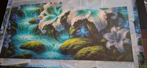 Customer photo review of 5D Diamond Painting – Lilienquelle der Träume