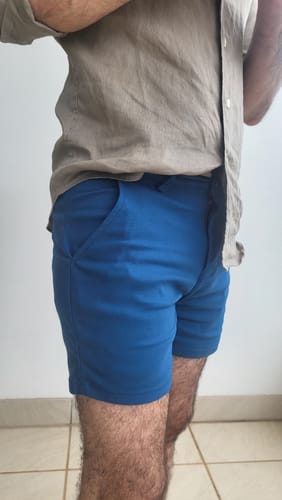 Customer photo review of Ultra-Stretch 5" Chino Shorts - Teal