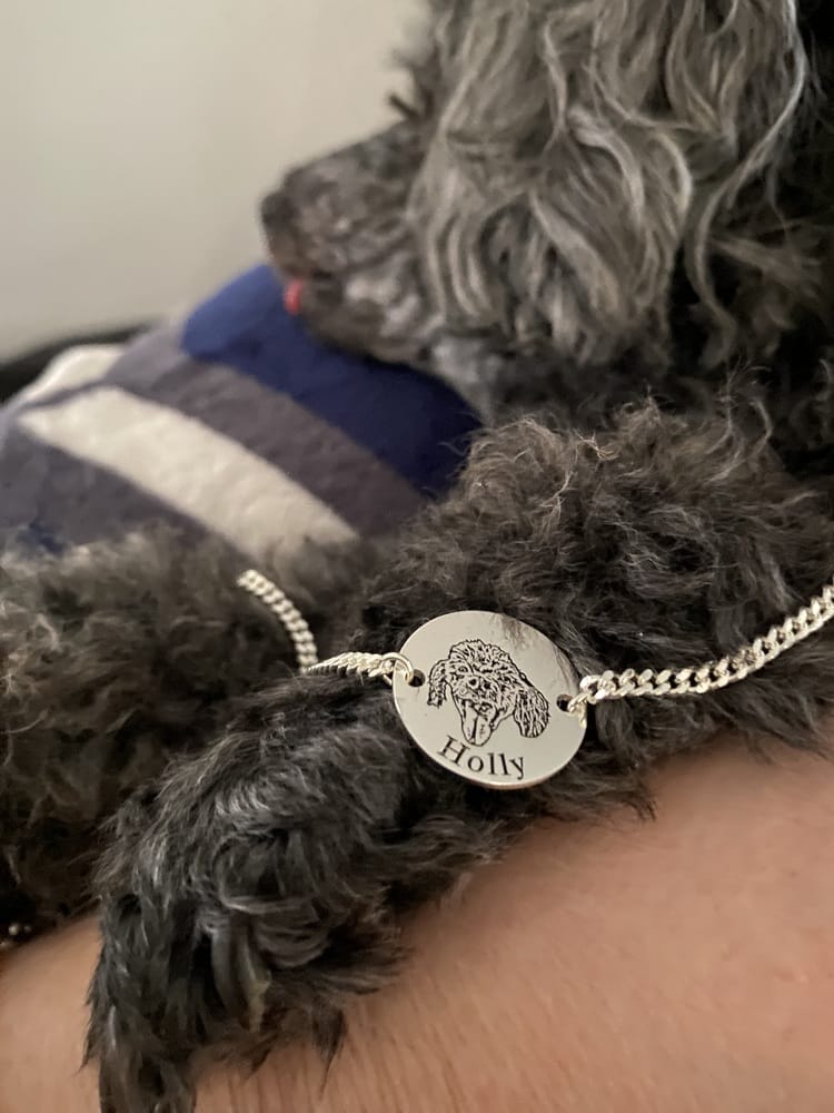 Customer photo review of Εξατομικευμένο βραχιόλι με όνομα κατοικιδίου
