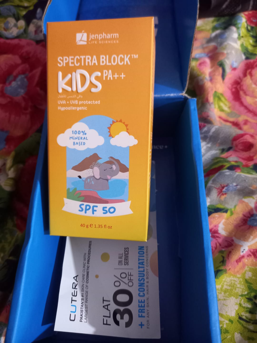 Customer photo review of Spectra Block Kids Spf50