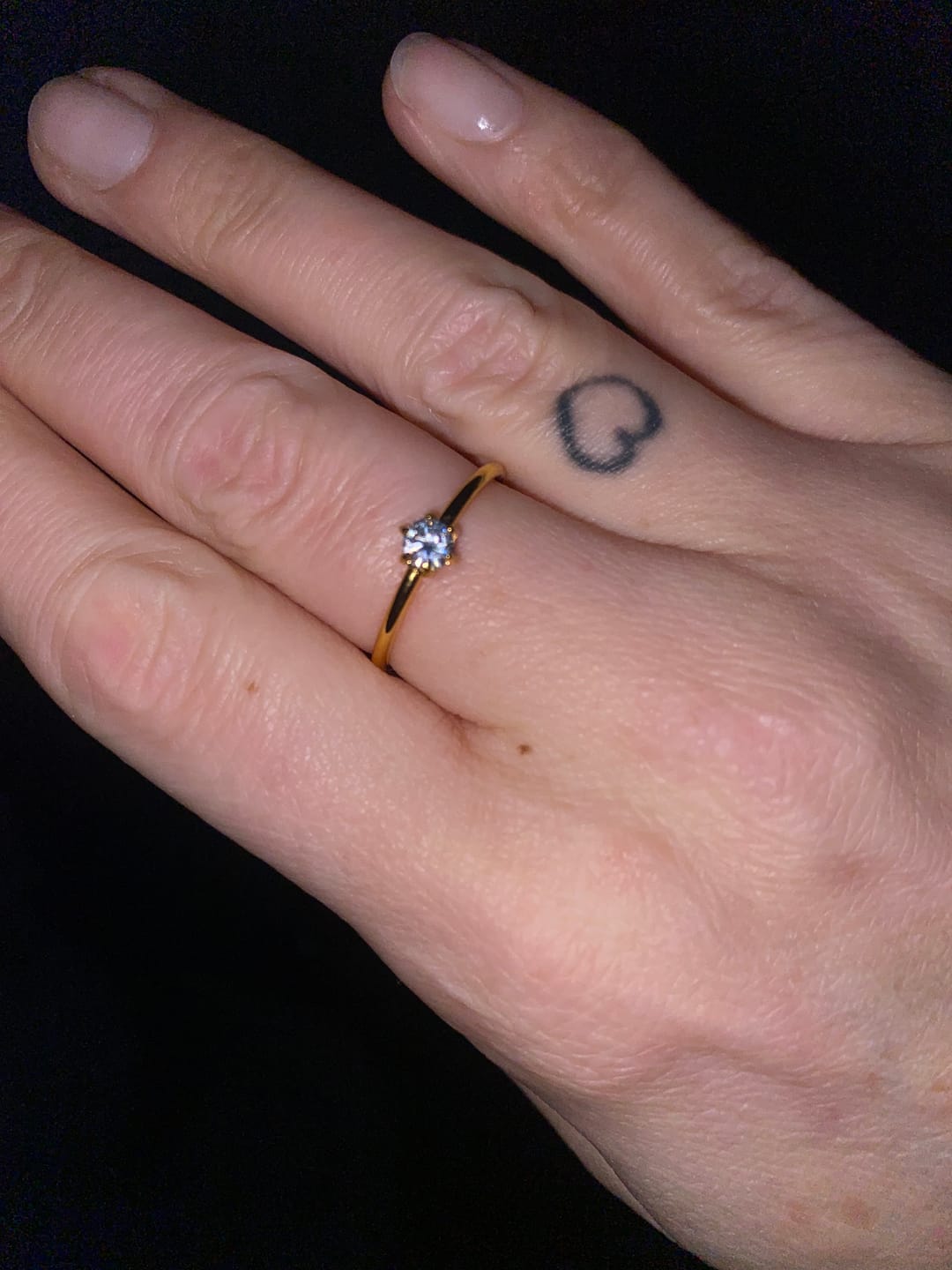 Customer photo review of One Stone Ring | 18K vergoldet