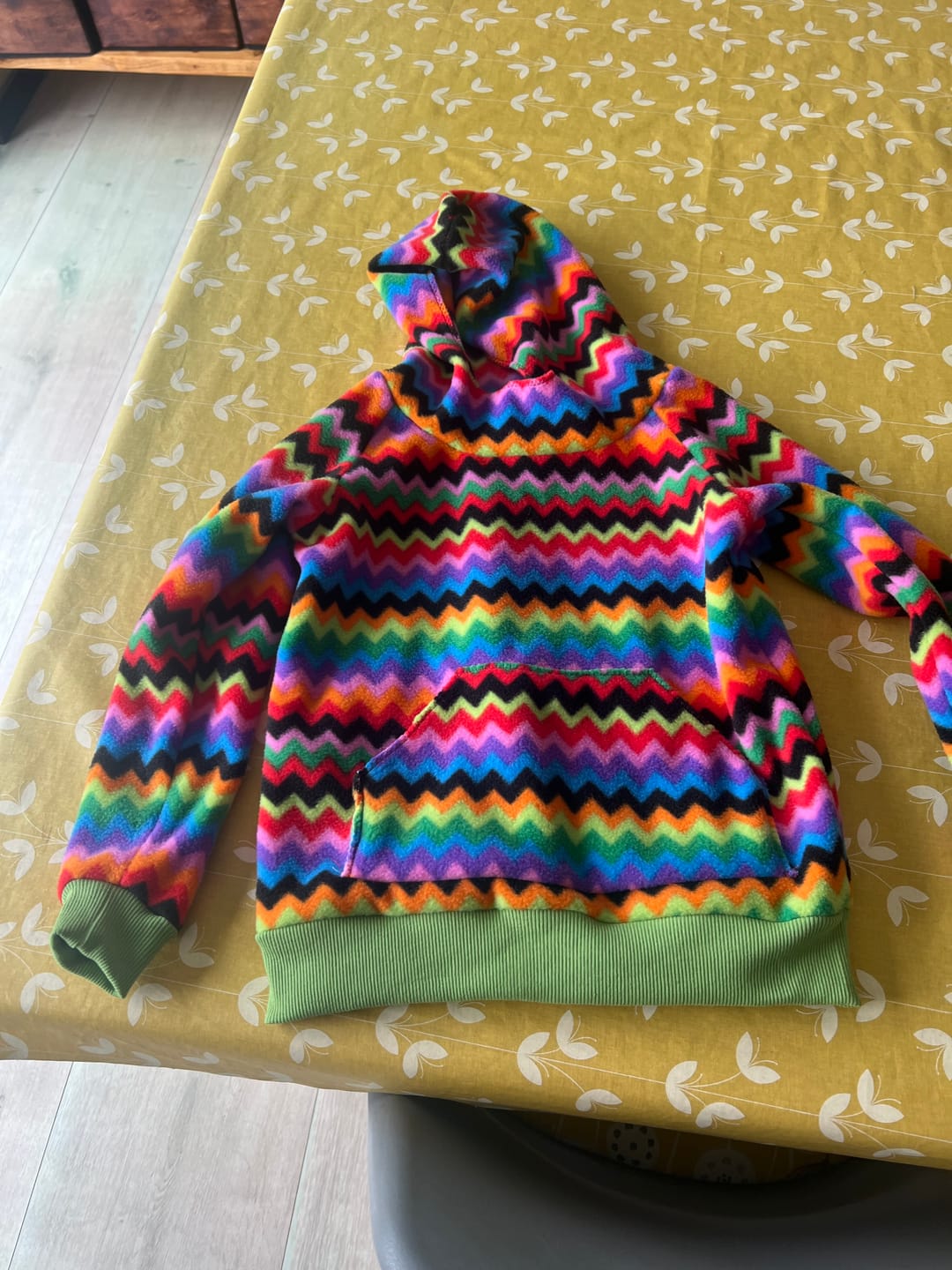 Customer photo review of Multicoloured Zig Zag Anti Pill Polar Fleece