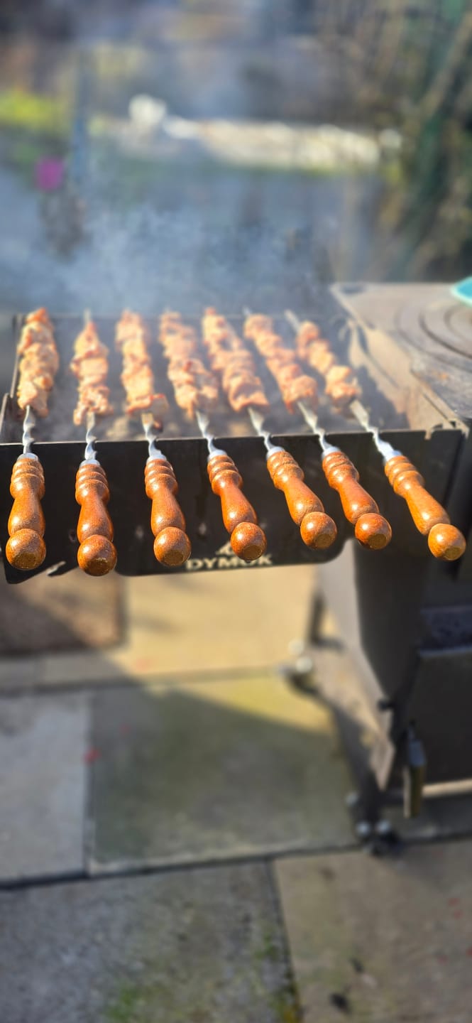 Customer photo review of Schweine-Schaschlik Klassiker – mit Zwiebeln, Pfeffer & Essig | mySchaschlik
