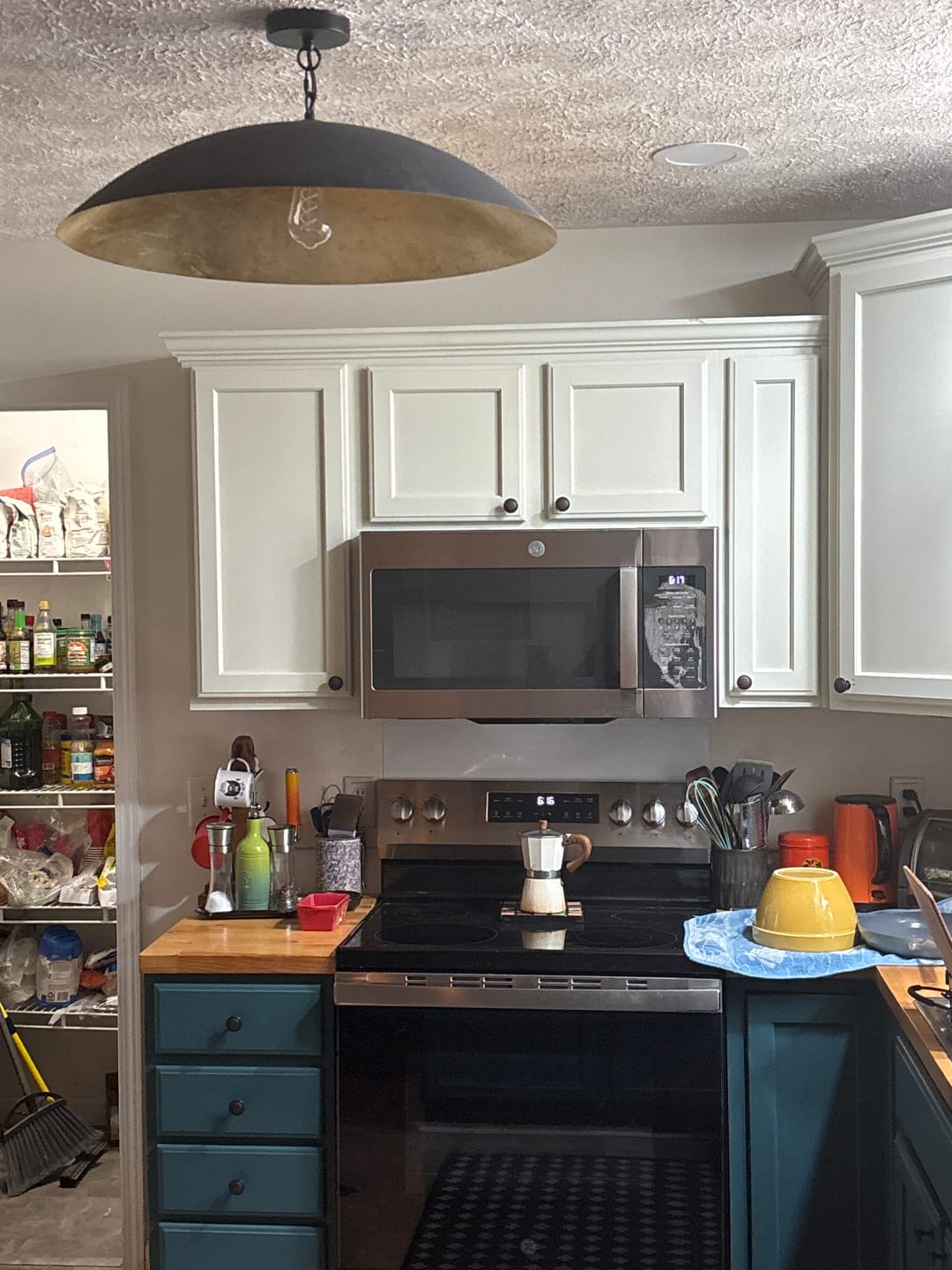 Customer photo review of Vintage Oversized Flat Dome Metal Pendant Light