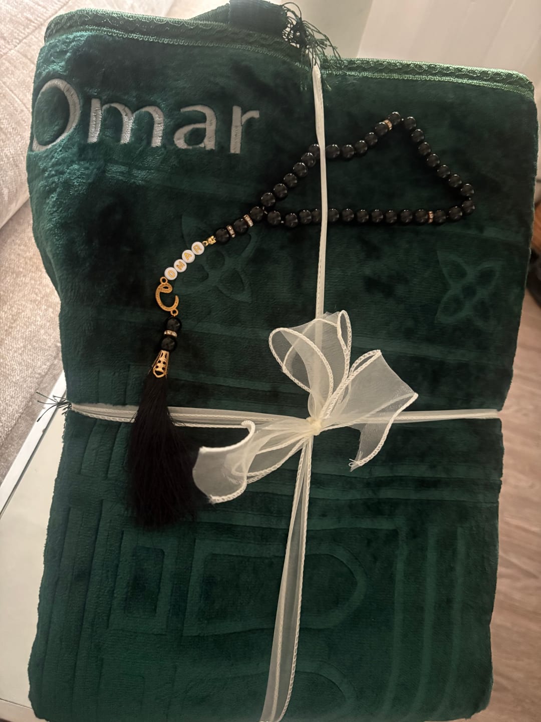 Customer photo review of TESBIH & PRAYERMAT -  SET
