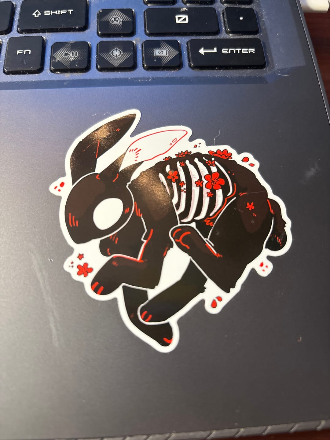 Customer photo review of Skeleton Bunny Sticker
