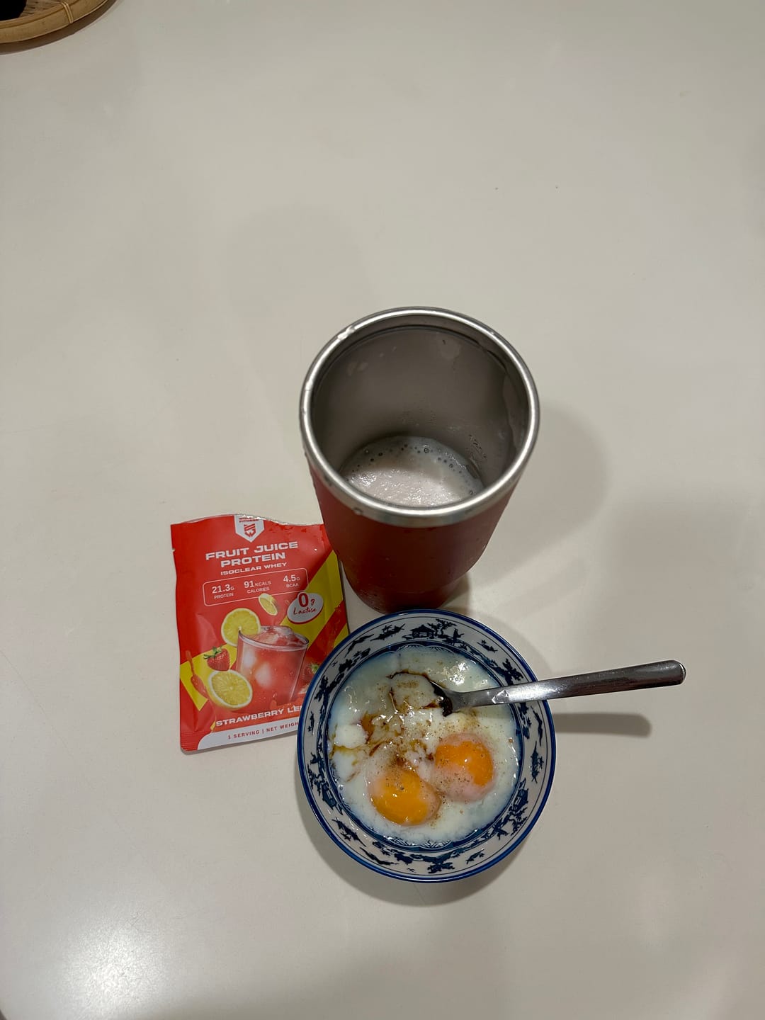 Customer photo review of FRUIT JUICE PROTEIN - STRAWBERRY LEMON  [150g Sachets]