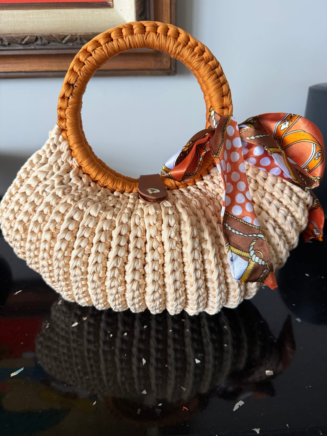Customer photo review of CrochetPark™ Shell crochet Handbag DIY Kit