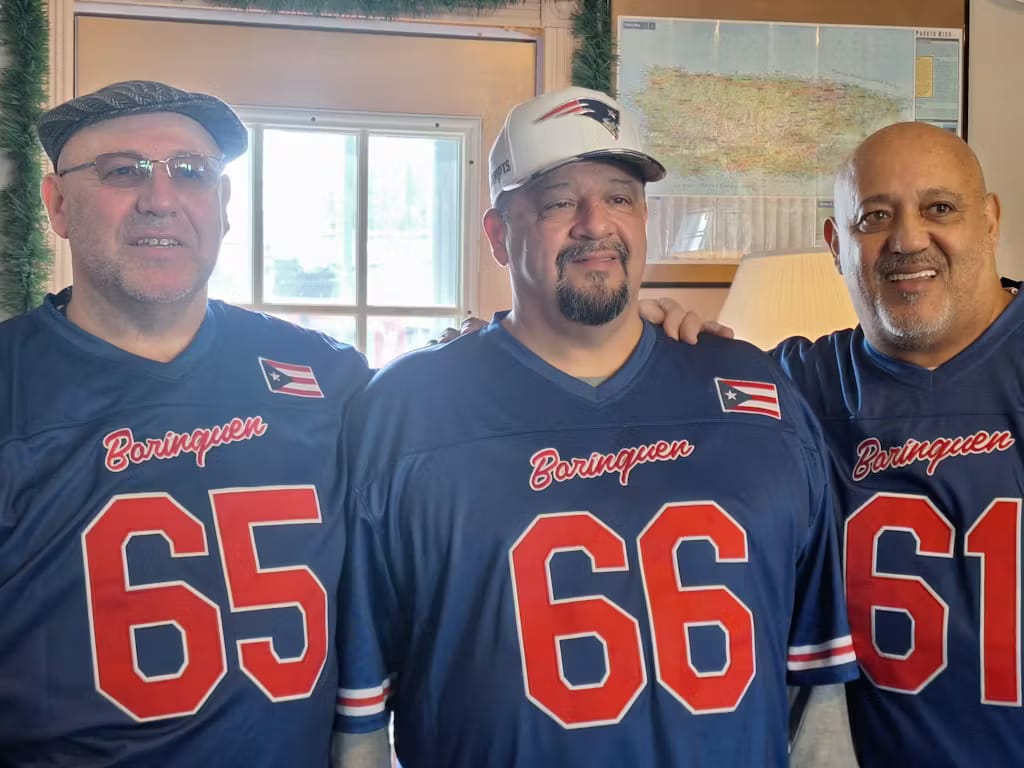 Customer photo review of Puerto Rico Heritage Custom Football Jersey