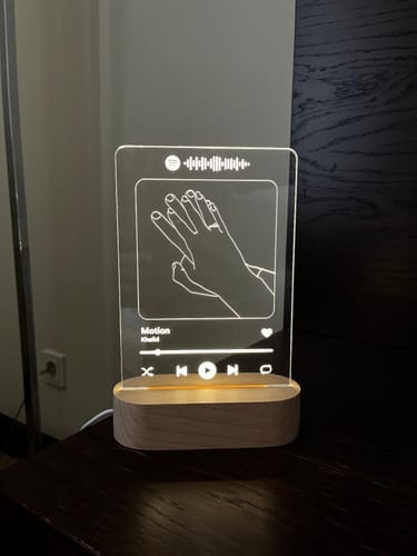 Customer photo review of Spotify Lamp