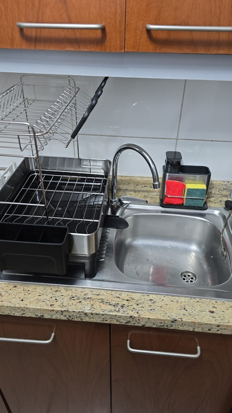 Customer photo review of Escurridor De Platos Inoxidable De 2 Niveles Organizador De Cocina