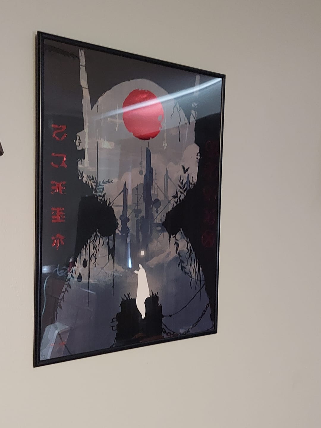 Customer photo review of Rain World - Survivor Looks to the Moon Foil Art Print