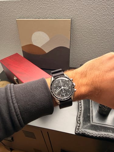 Customer photo review of Black Premium Nylon Watch Strap