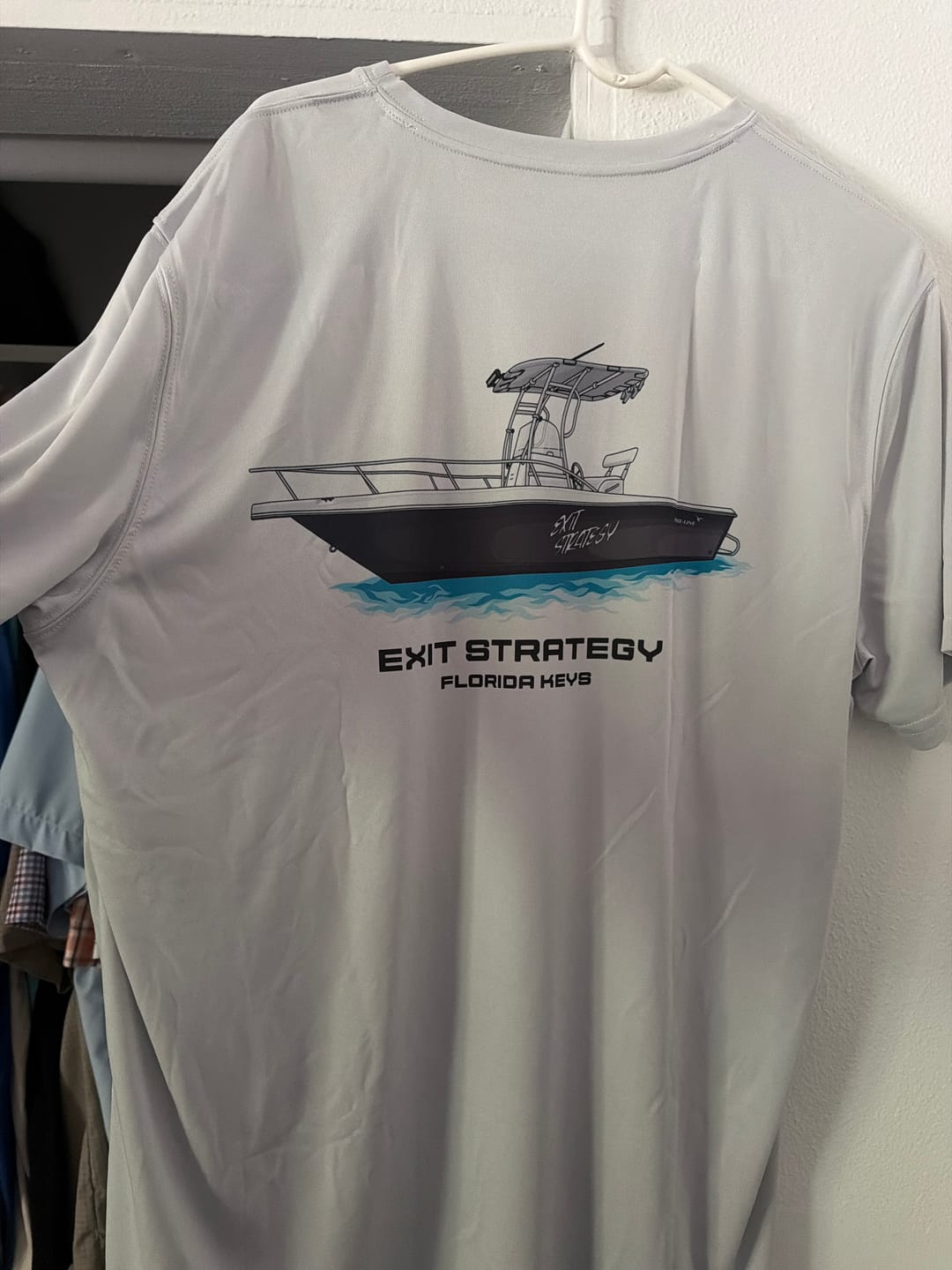 Customer photo review of Dri-Fit Custom Boat Shirts - Short Sleeve
