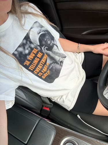 Customer photo review of Fake & Gay T-shirt