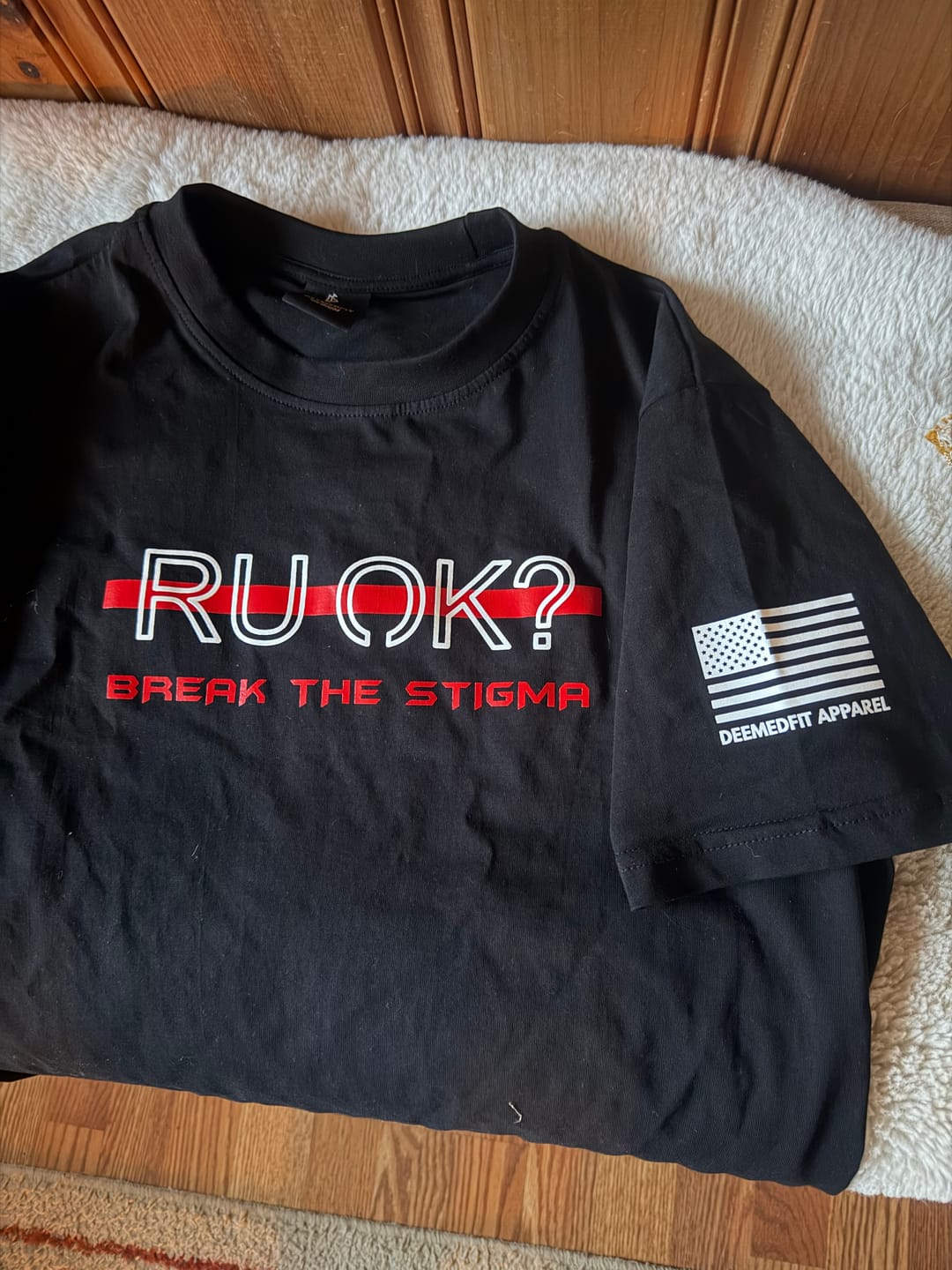 Customer photo review of Stigma-Breaking Unisex Tee- Red Line