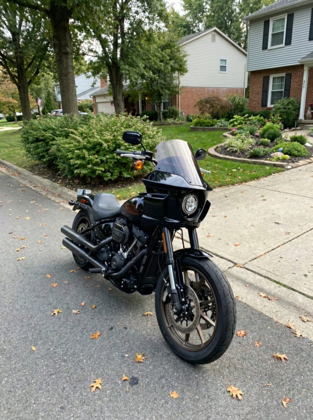 Customer photo review of Viking Darkin Motorcycle Fairing For Harley Softail Low Rider S FXLRS Gloss Black