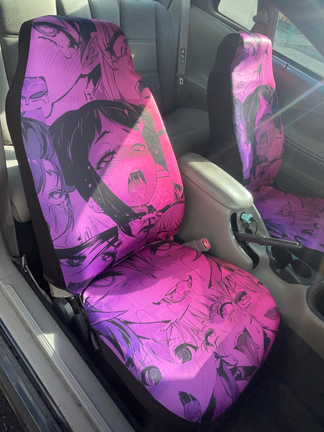 Customer photo review of Sexy Juri Face Ahegao Car Seat Covers Custom Car Interior Accessories