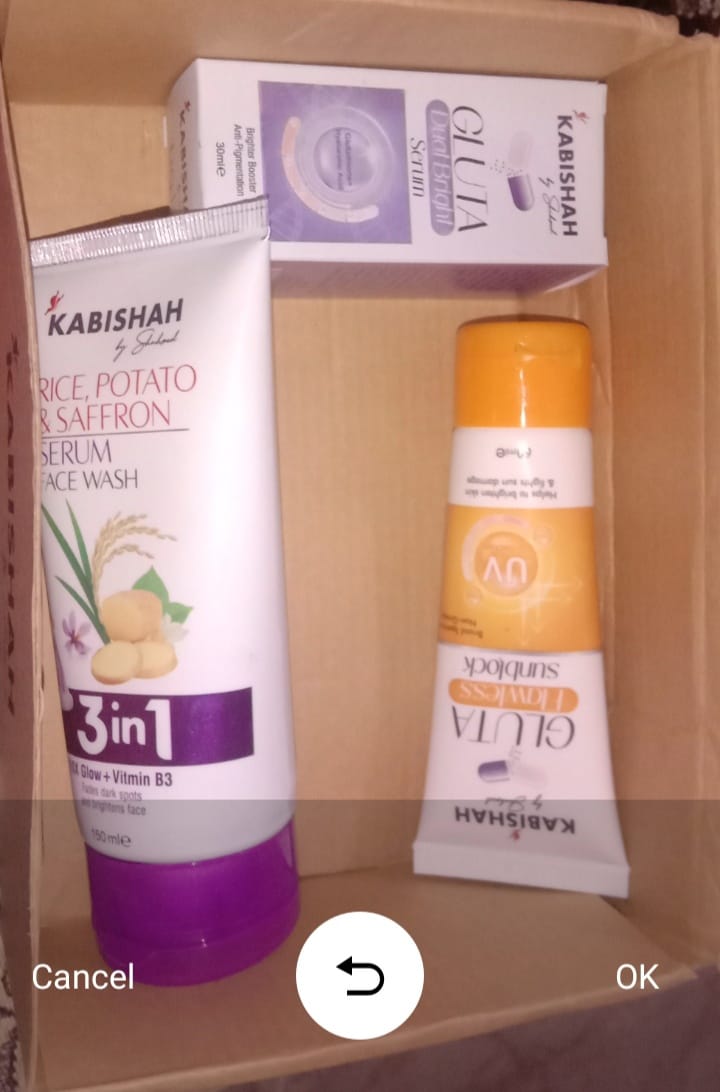 Customer photo review of Gluta Dual Bright Serum