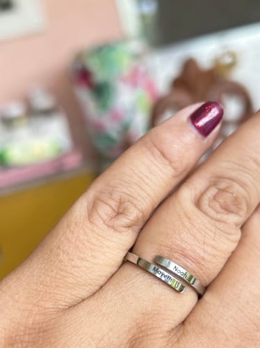 Customer photo review of Printave™ Personalized 2 Layers Ring
